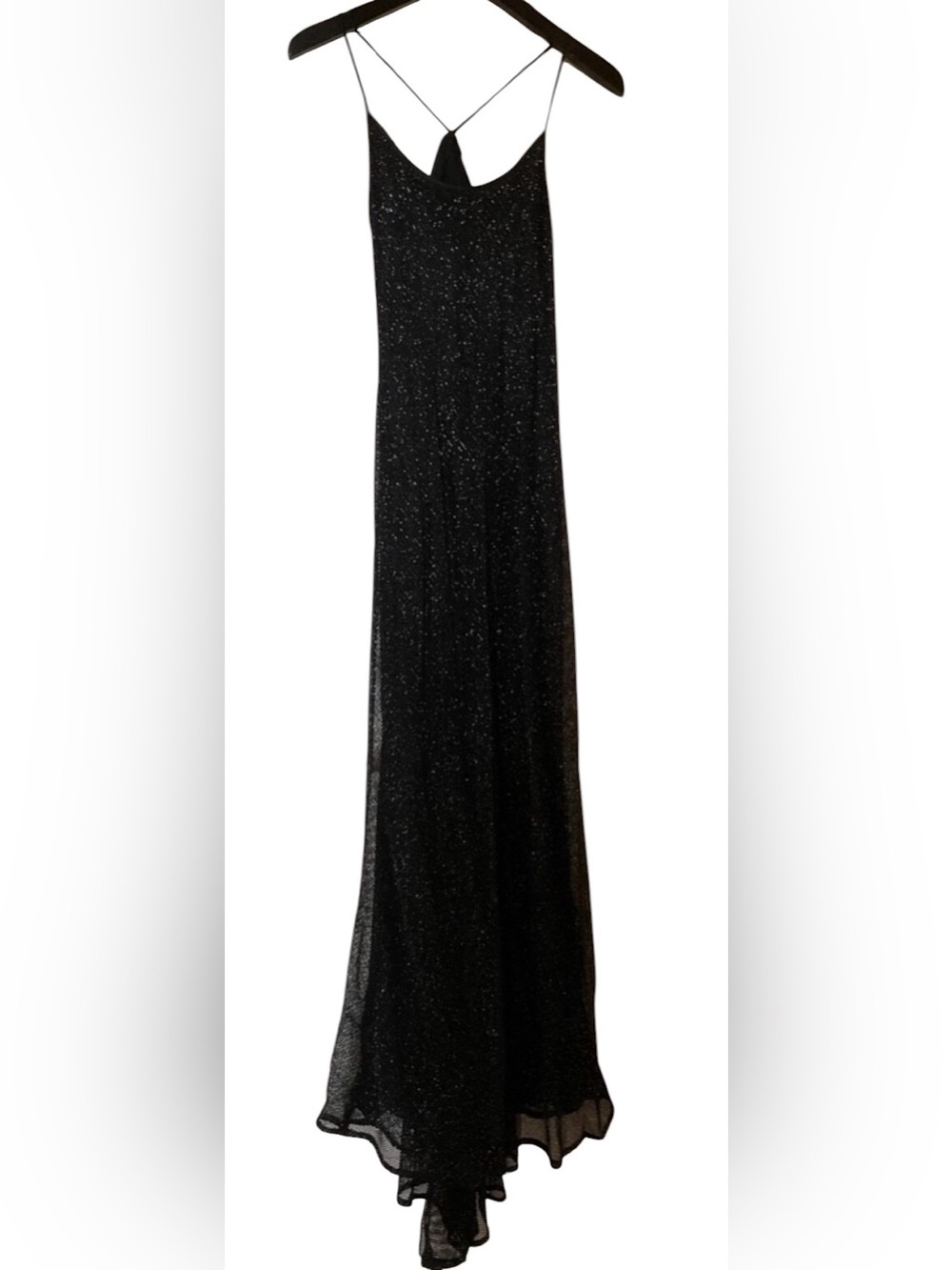 Ralph Lauren Vintage Mesh Metallic Sparkle Mermaid Fishnet Lace Overlay Dress - Picture 3 of 7